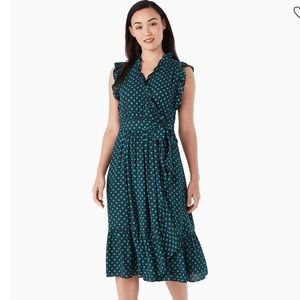 NWOT Kate Spade Dot Dot Dot Ruffle Wrap Dress
